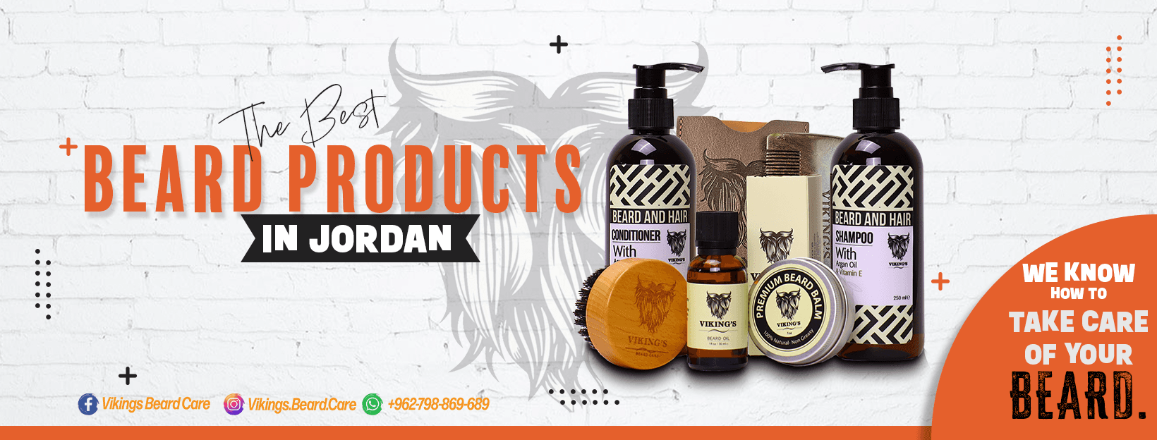 Vikings Beard Care Products Banner